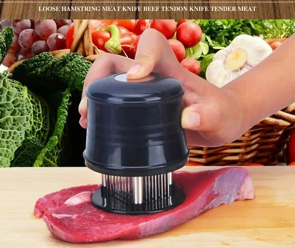 Professional 56-Blade Stainless Steel Meat Tenderizer – Heavy-Duty Steak, Beef & Poultry Tenderizing Tool for Faster Marinating and Juicier Meat