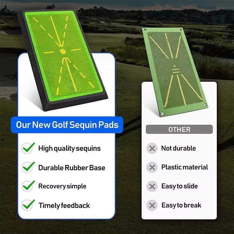 Golf Swing Training Mat – Impact Strike Detection Pad with Swing Path Feedback for Beginners & Practice