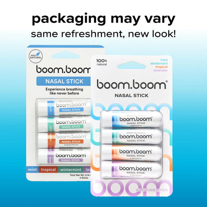 BoomBoom Nasal Stick – Essential Oil Nasal Inhaler with Vapor Flow Technology for Refreshing, Easy Breathing & Daily Wellness