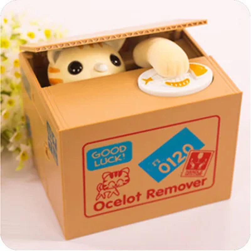 Cute Panda Stealing Coin Bank – Automatic Money Saving Piggy Bank for Kids, Fun Coin-Eating Money Box Gift