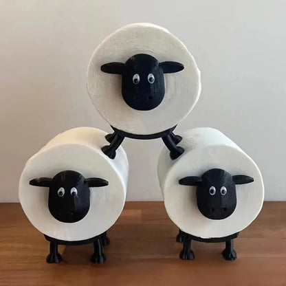 Cute Animal Toilet Paper Holder – Funny Freestanding Bathroom Tissue Roll Holder for Home Décor