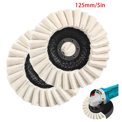 2PCS Premium Wool Felt Polishing Wheel Pads – Buffing Disc Set for Metal, Marble, Stone & Fine Surface Finishing