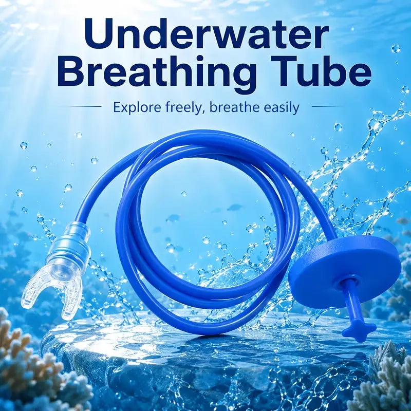 Scuba Diving Oxygen Supply Set – Leak-Proof Silicone Breathing Valve with Splash-Resistant Regulator, Snorkels & Diving Mask for Pool Training