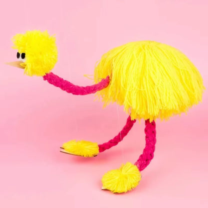 Puppet Ostrich Magic Tricks Handicraft Vintage Wire-Controlled Puppetry Interactive Educational Toys for Children
