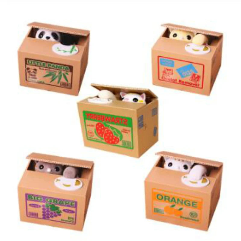 Cute Panda Stealing Coin Bank – Automatic Money Saving Piggy Bank for Kids, Fun Coin-Eating Money Box Gift