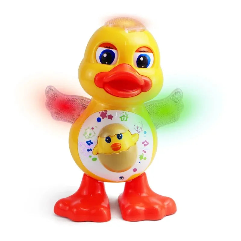 Electric Dancing Duck Toy with Music & Flashing LED Lights – Interactive Educational Toy for Kids
