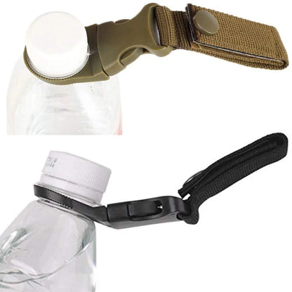 Quickdraw Carabiner Water Bottle Holder Clip – Molle Backpack Hanger Hook for Hiking, Camping & Outdoor Adventures