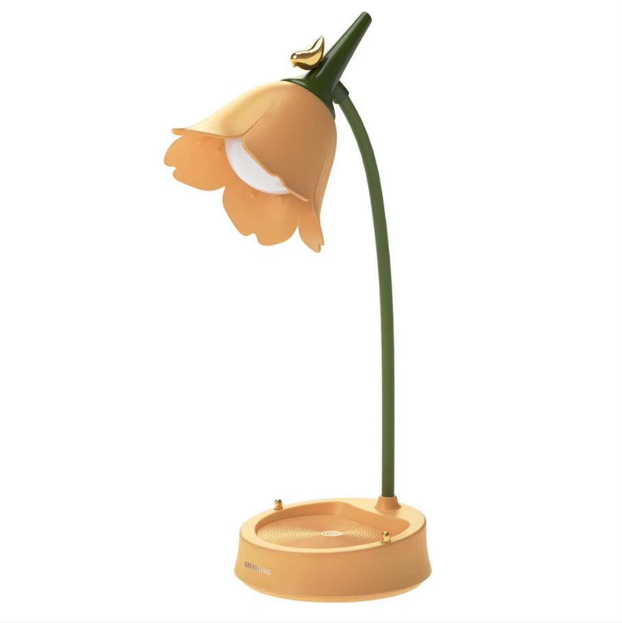 Flower LED Desk Lamp – Touch Control Eye-Caring Reading Light for Bedroom, Study Desk & Home Office