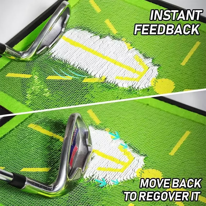 Golf Swing Training Mat – Impact Strike Detection Pad with Swing Path Feedback for Beginners & Practice