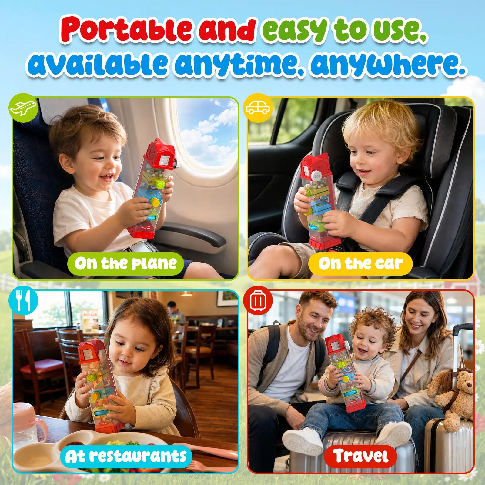 Montessori Farm Egg Drop Toy for Toddlers Ages 2–4 – Fine Motor Learning Activity, Cause & Effect Educational Toy, Quiet Travel Gift for Boys & Girls