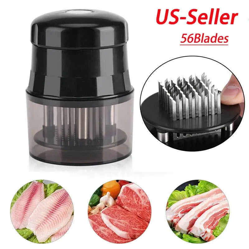 Professional 56-Blade Stainless Steel Meat Tenderizer – Heavy-Duty Steak, Beef & Poultry Tenderizing Tool for Faster Marinating and Juicier Meat