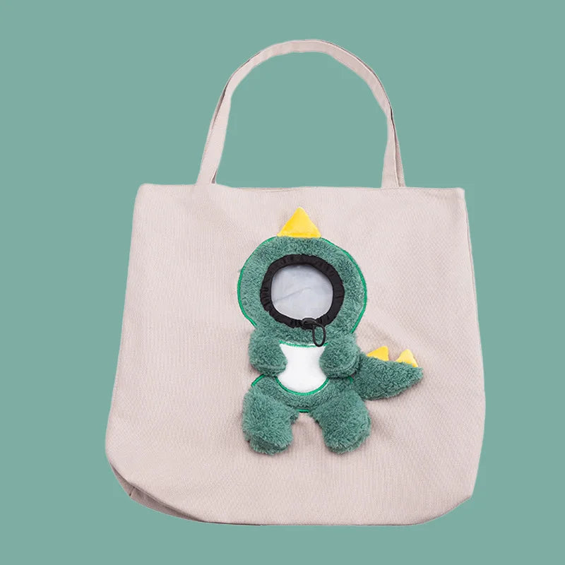 Bee-Shaped Pet Carrier Bag – Portable Canvas Shoulder Tote for Cats, Puppies & Small Pets