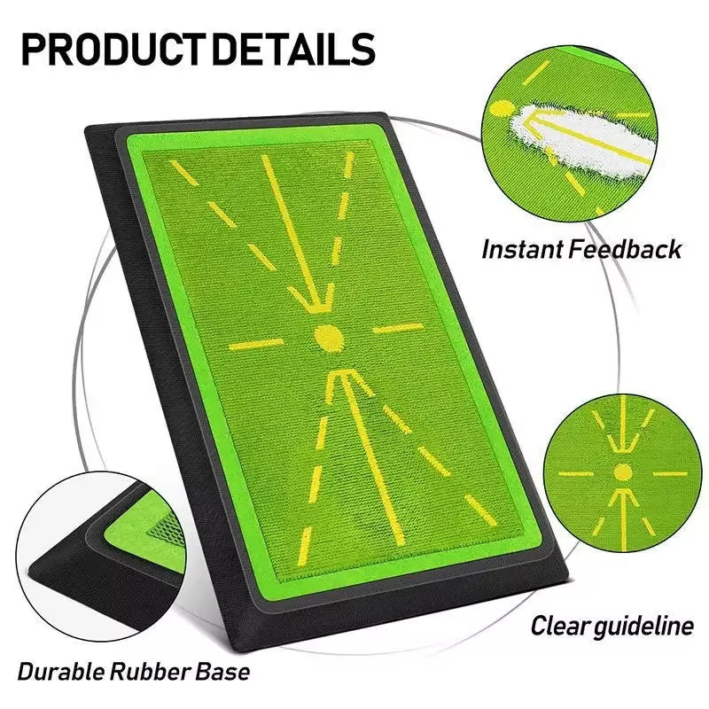 Golf Swing Training Mat – Impact Strike Detection Pad with Swing Path Feedback for Beginners & Practice