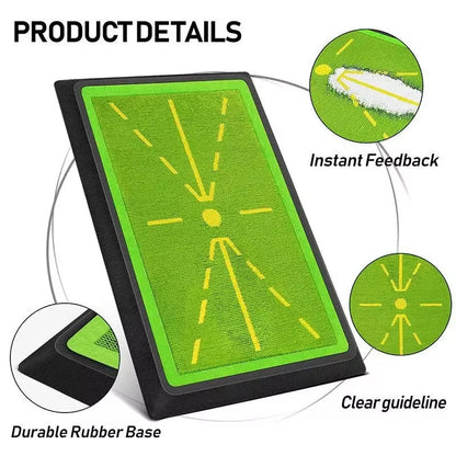 Golf Swing Training Mat – Impact Strike Detection Pad with Swing Path Feedback for Beginners & Practice