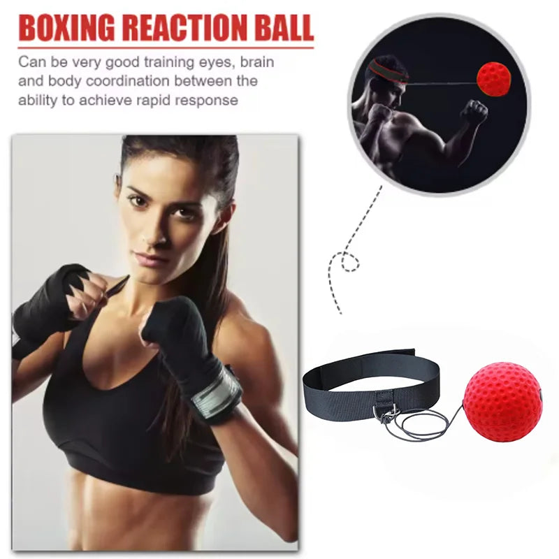Kids Boxing Training Reflex Ball – Headband Punching Ball for Hand-Eye Coordination, Speed & Family Play