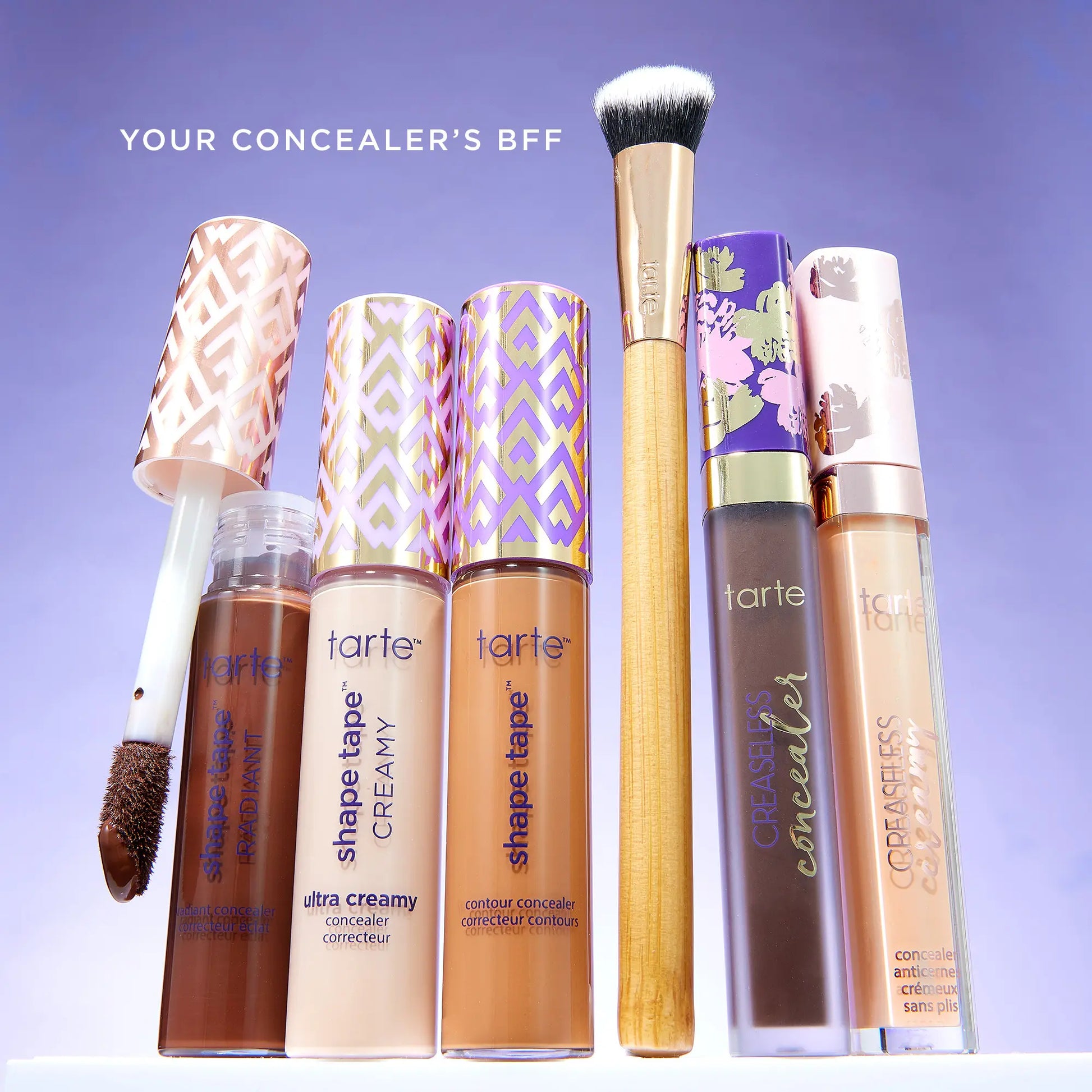 Tarte Concealer Paw Brush – Angled Makeup Brush for Seamless Concealer, Foundation & Cream Product Application