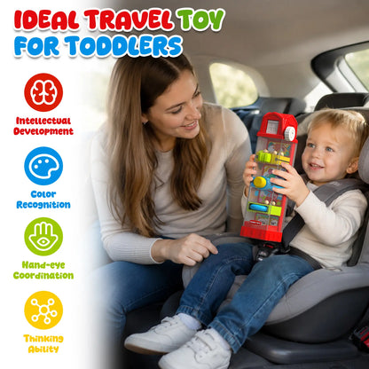 Montessori Farm Egg Drop Toy for Toddlers Ages 2–4 – Fine Motor Learning Activity, Cause & Effect Educational Toy, Quiet Travel Gift for Boys & Girls